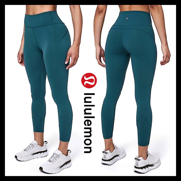 Lululemon Everlux 25" In Movement Leggings Size 4 Like NEW (Bermuda Teal) - Picture 1 of 10